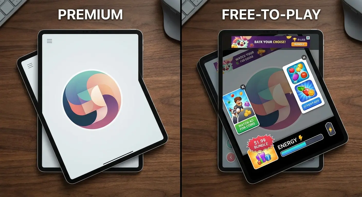 Mobile gaming setup showing phone with protective case