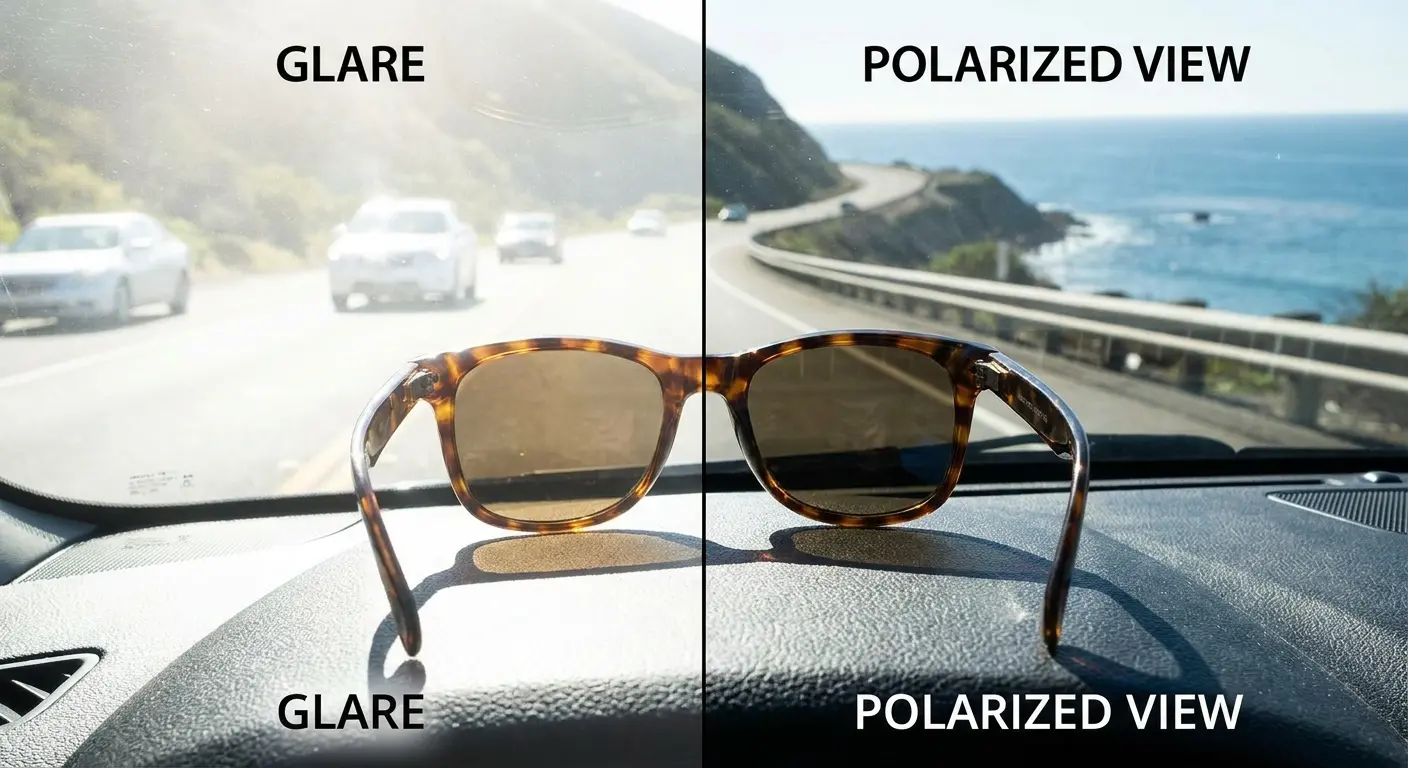 Polarized sunglasses for driving