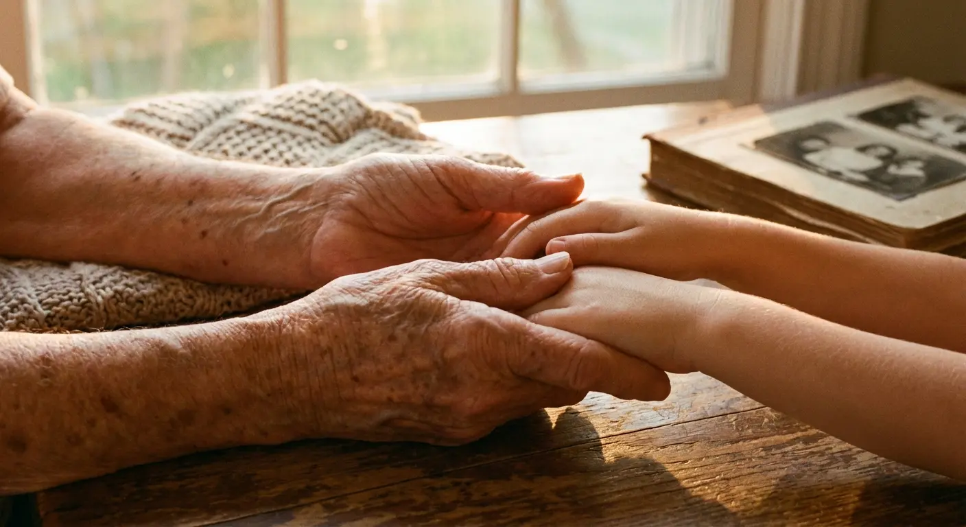 A cozy home setting representing the comfort of a grandmother's house