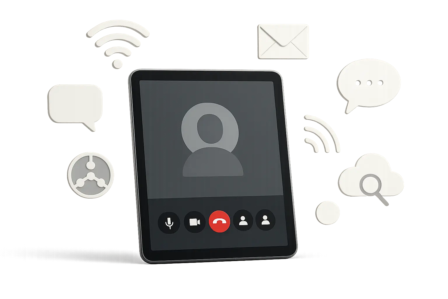 Modern grandmother using technology