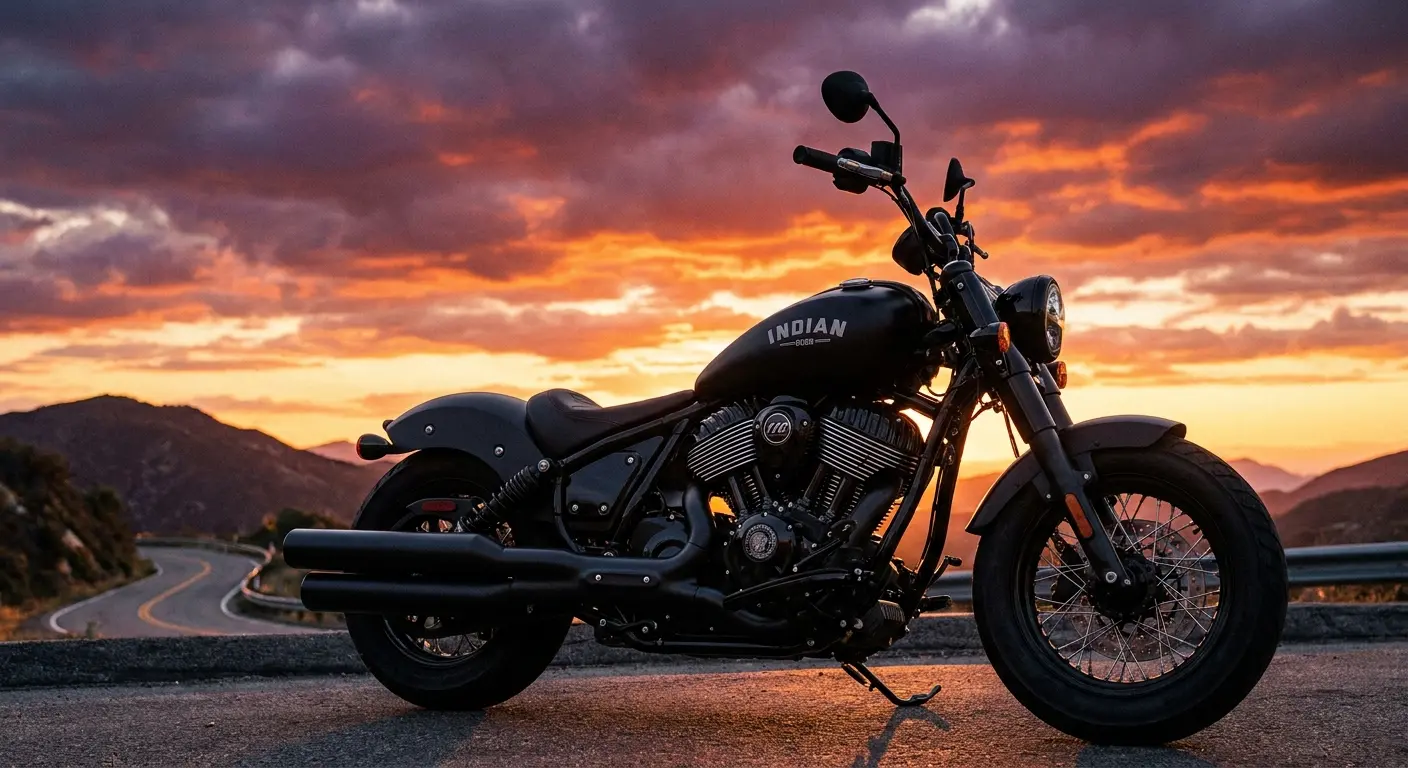 Indian Chief Bobber Dark Horse blacked out