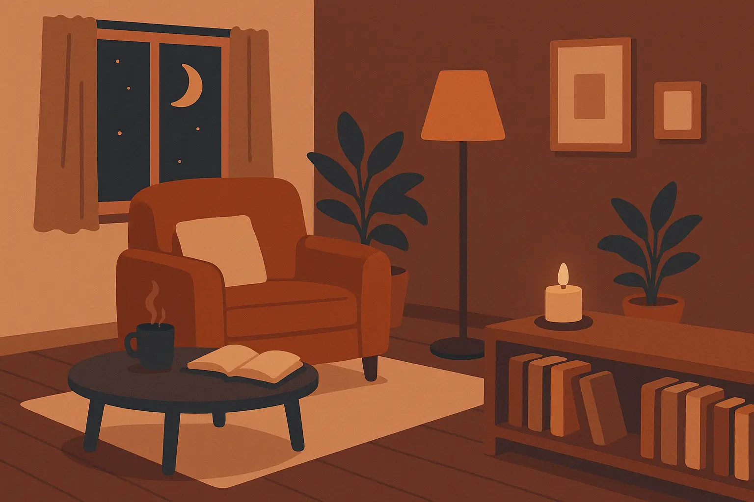 Comfortable evening setting for consuming Unicorn Poop strain