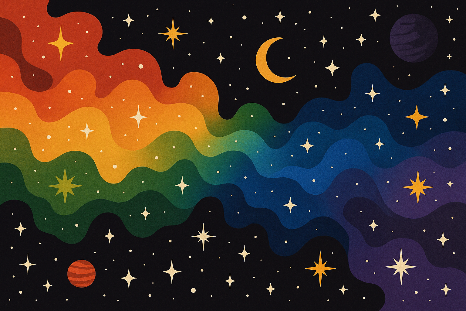 Pride galaxy space themed wallpaper