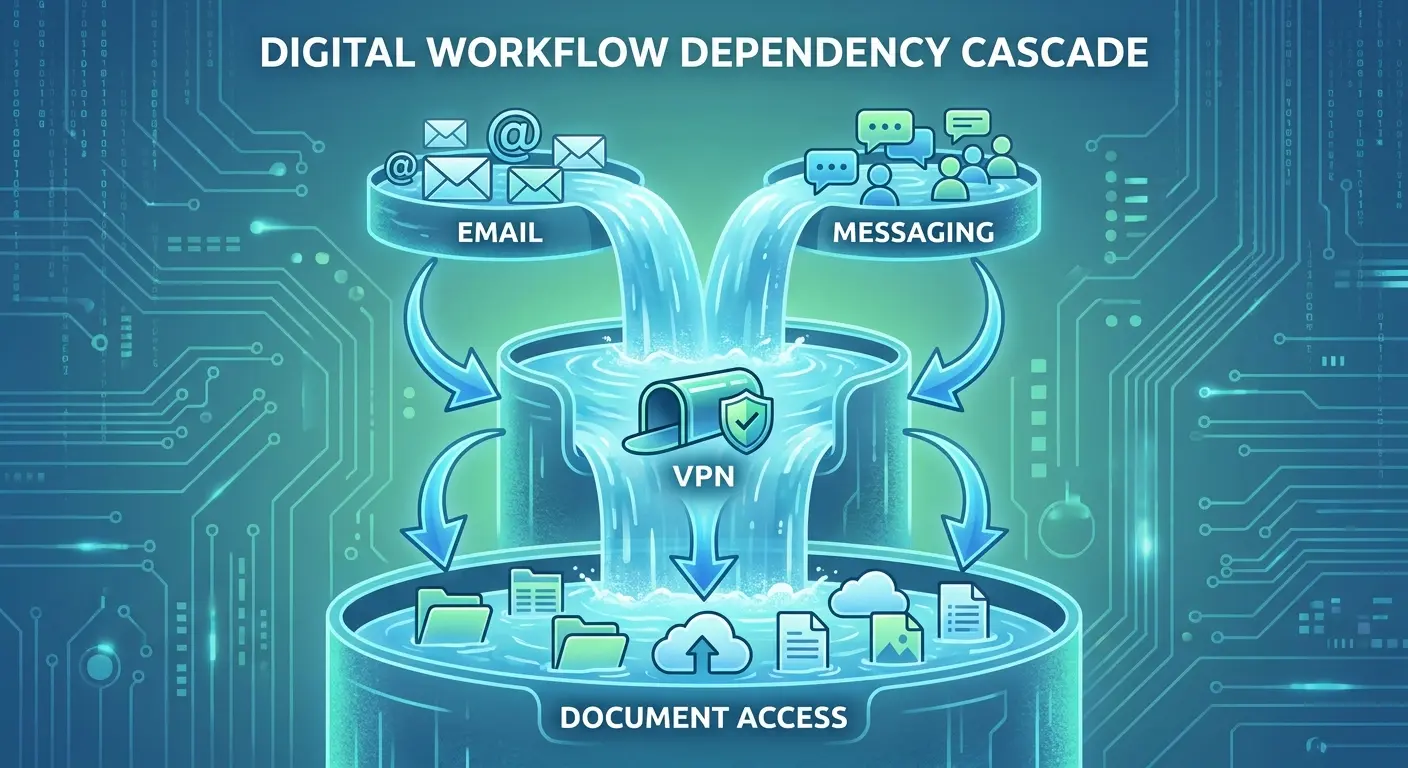 Flowchart showing access provisioning sequence dependencies