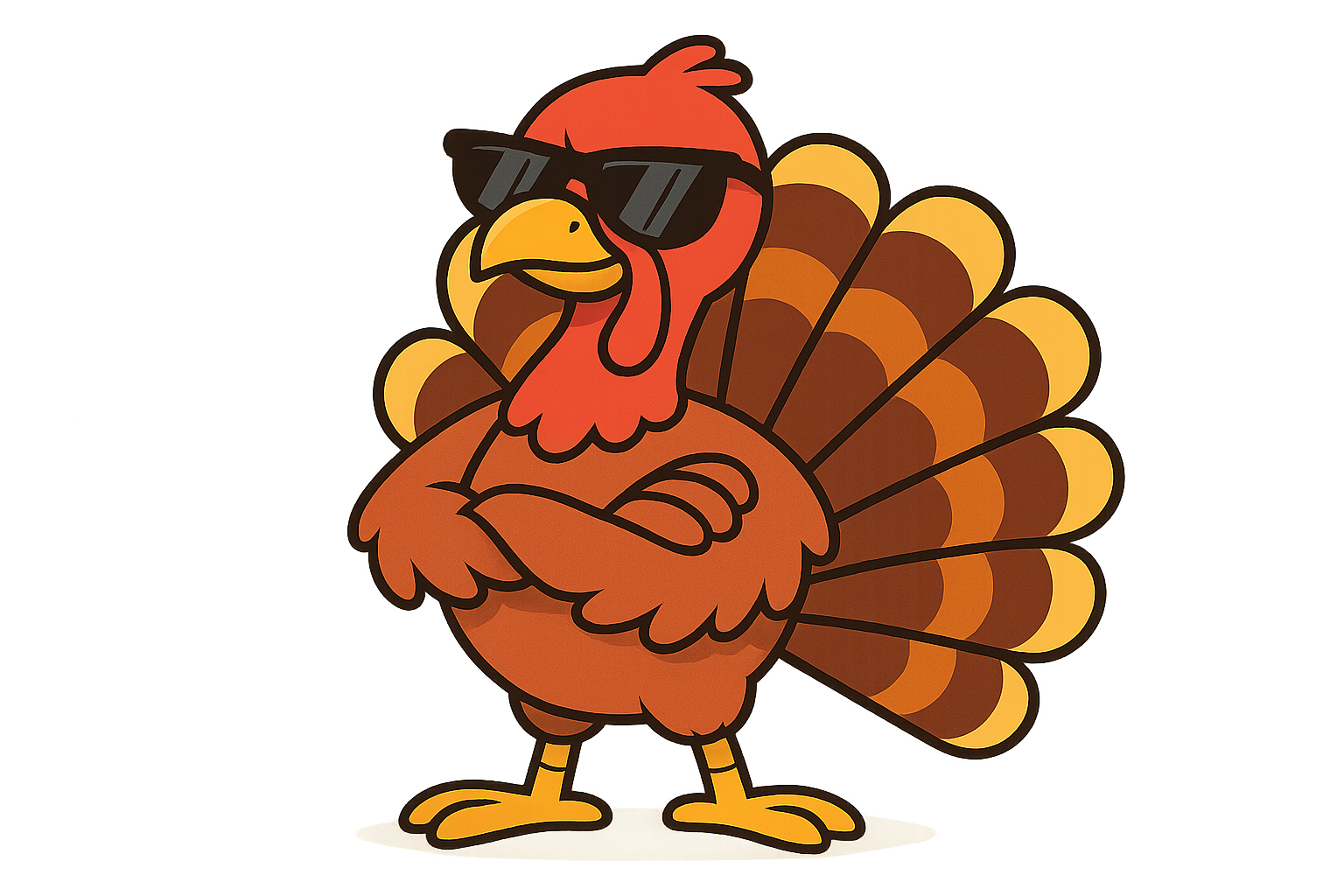 Turkey wearing sunglasses cartoon wallpaper