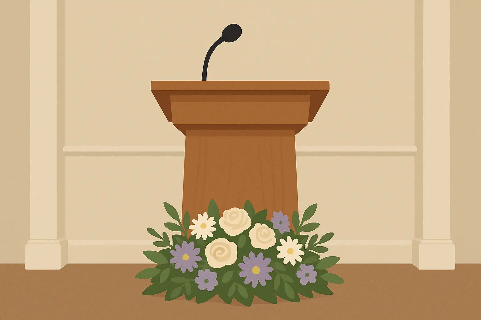Connecting with audience during eulogy delivery
