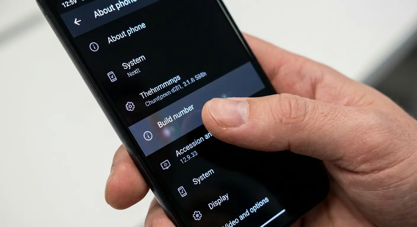 Android developer options unlock screen