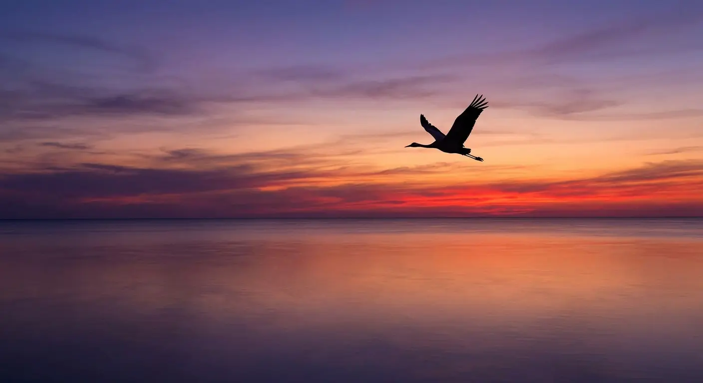 Peaceful sunset over the ocean