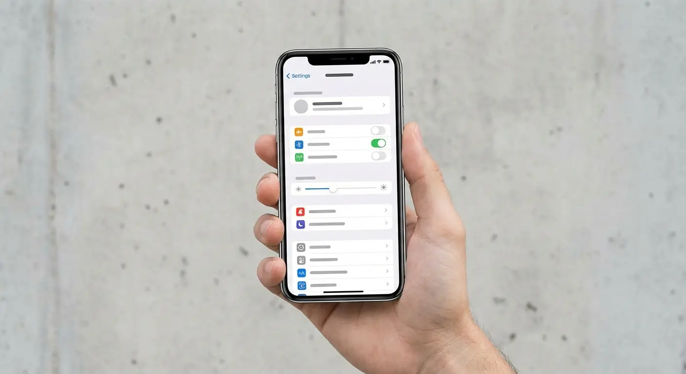 Phone settings menu for international travel