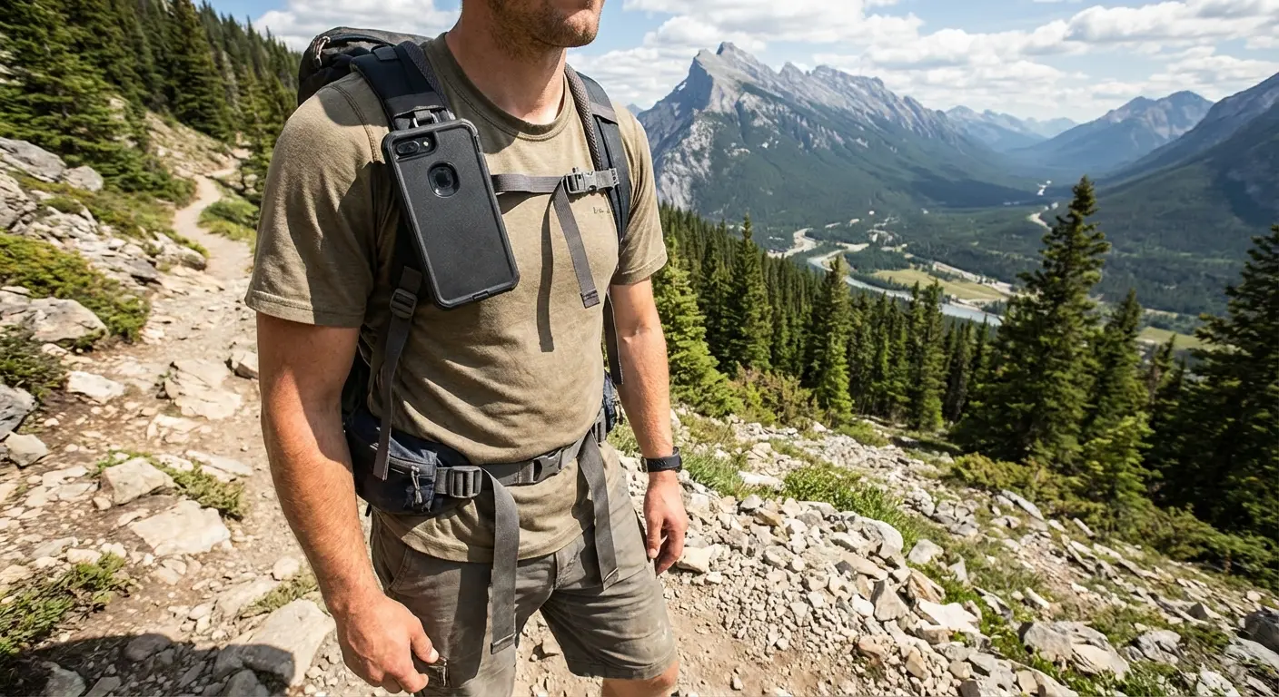 Golfer using Rokform case and speaker on the course