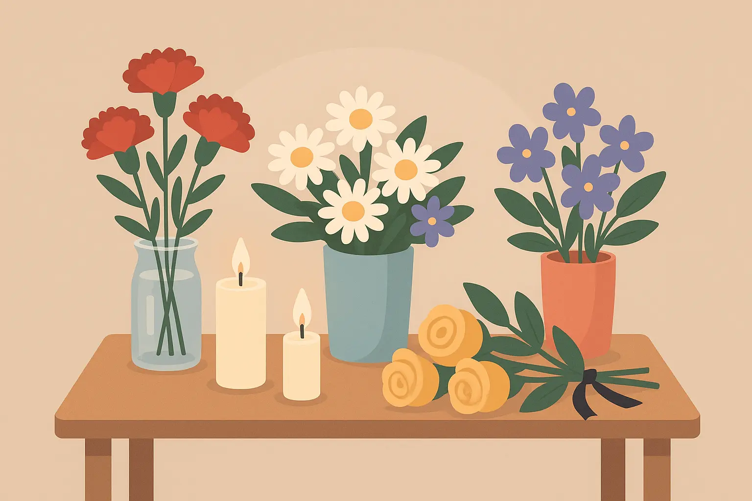 Diverse group of people at memorial service