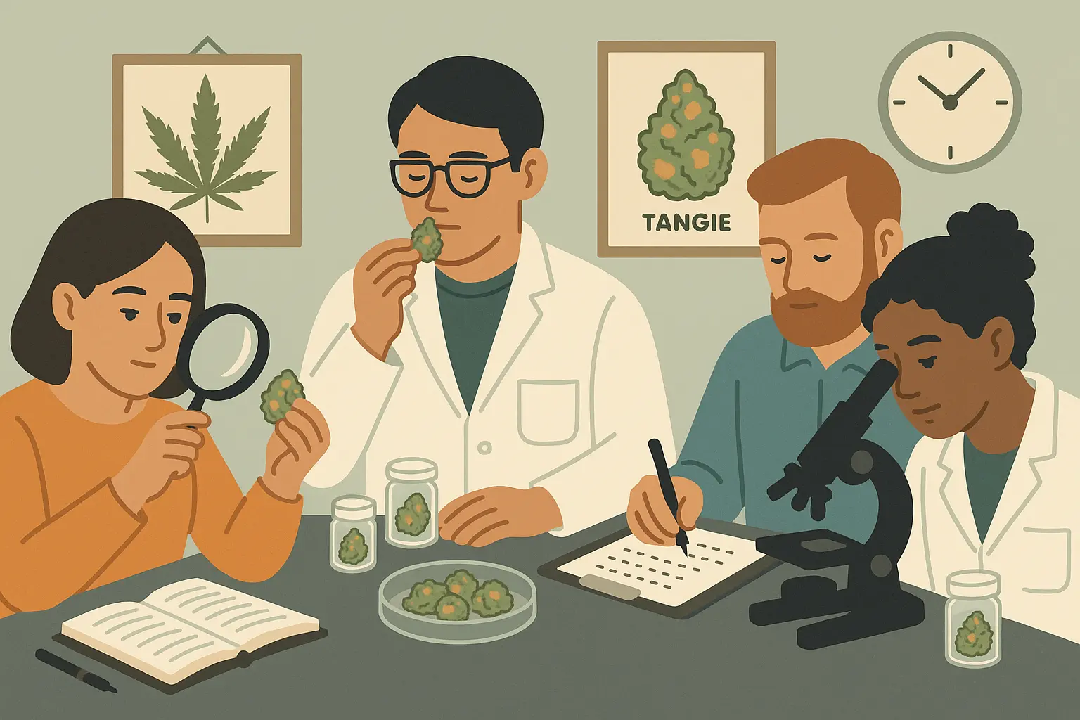 Cannabis expert reviewing Tangie strain