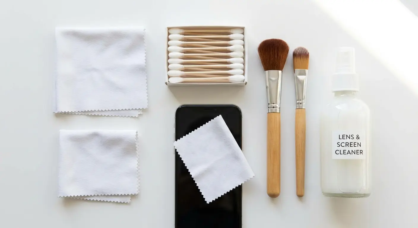 Phone cleaning kit tools and microfiber cloths