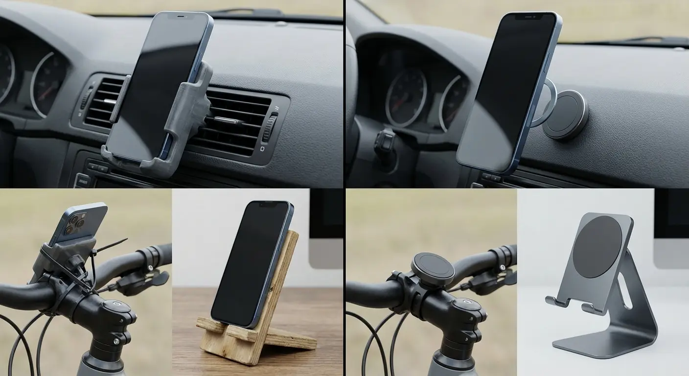 Phone mounted in multiple environments