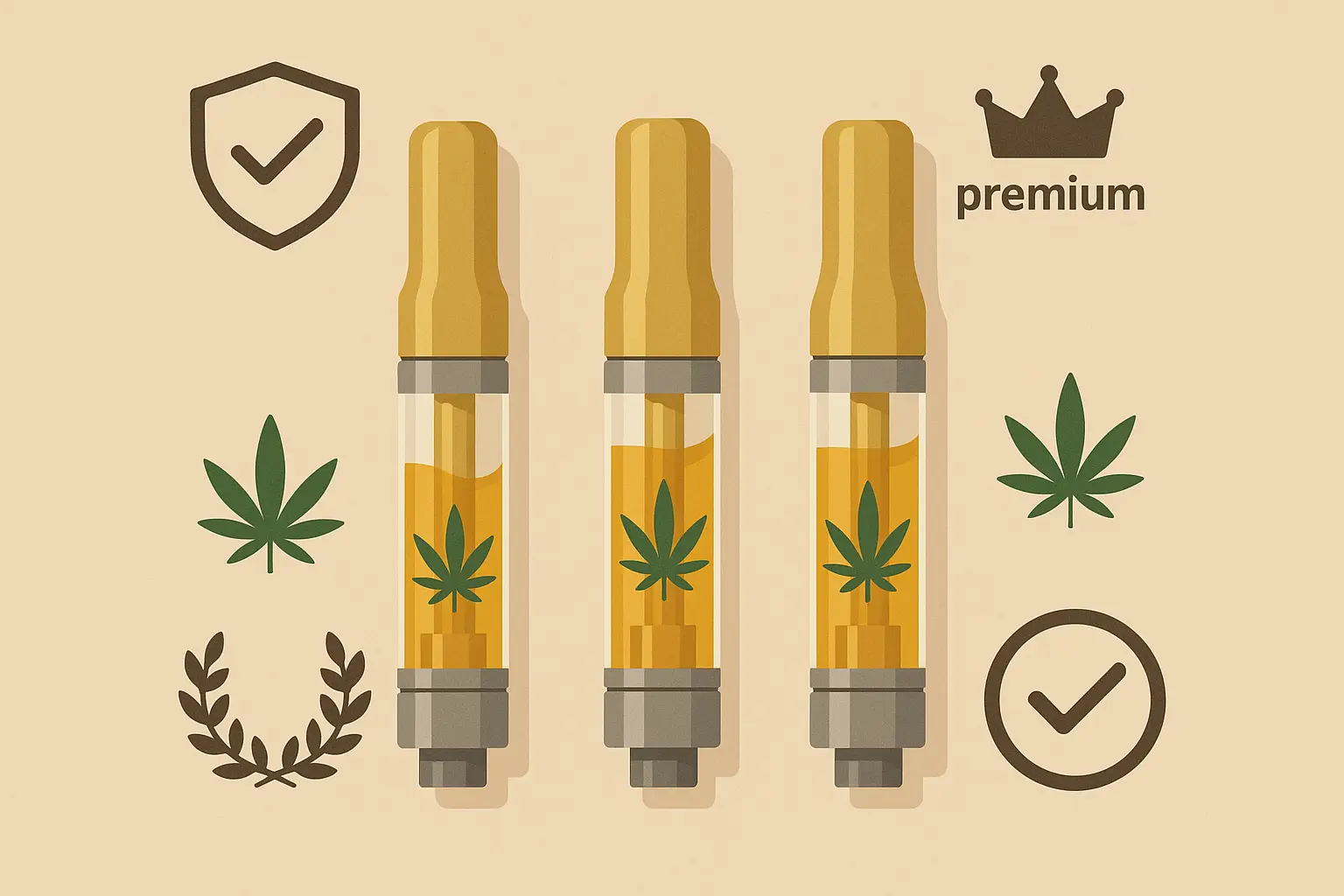 Premium cannabis vape cartridge packaging