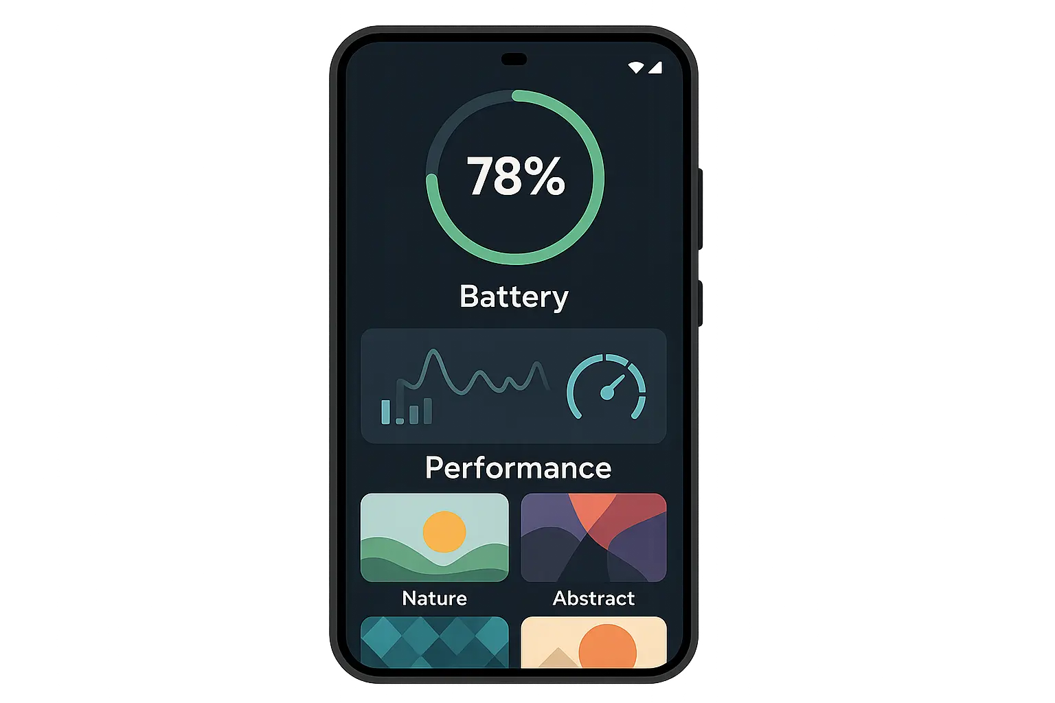 Phone performance analysis showing battery and display optimization