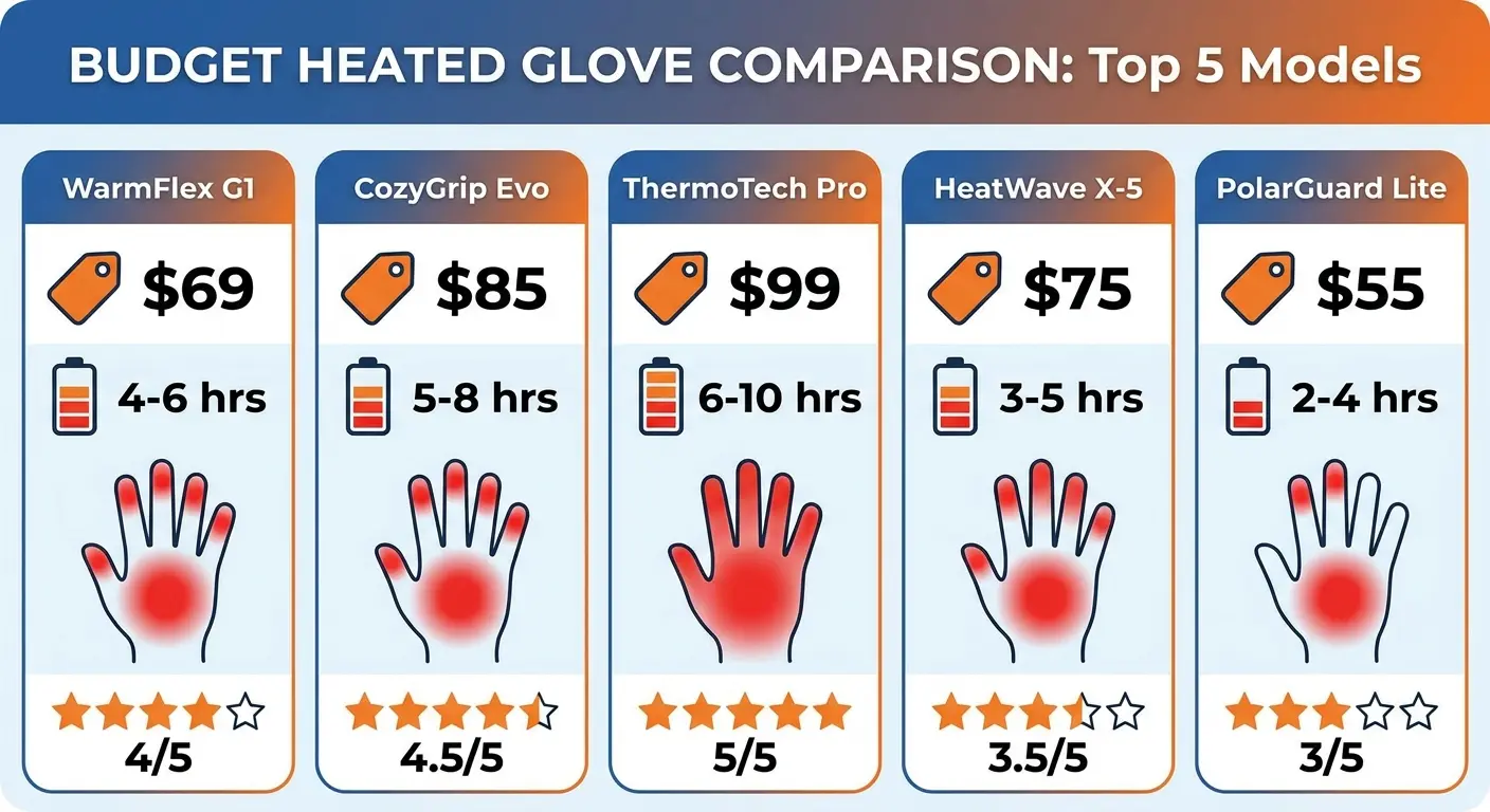 Budget heated motorcycle gloves comparison