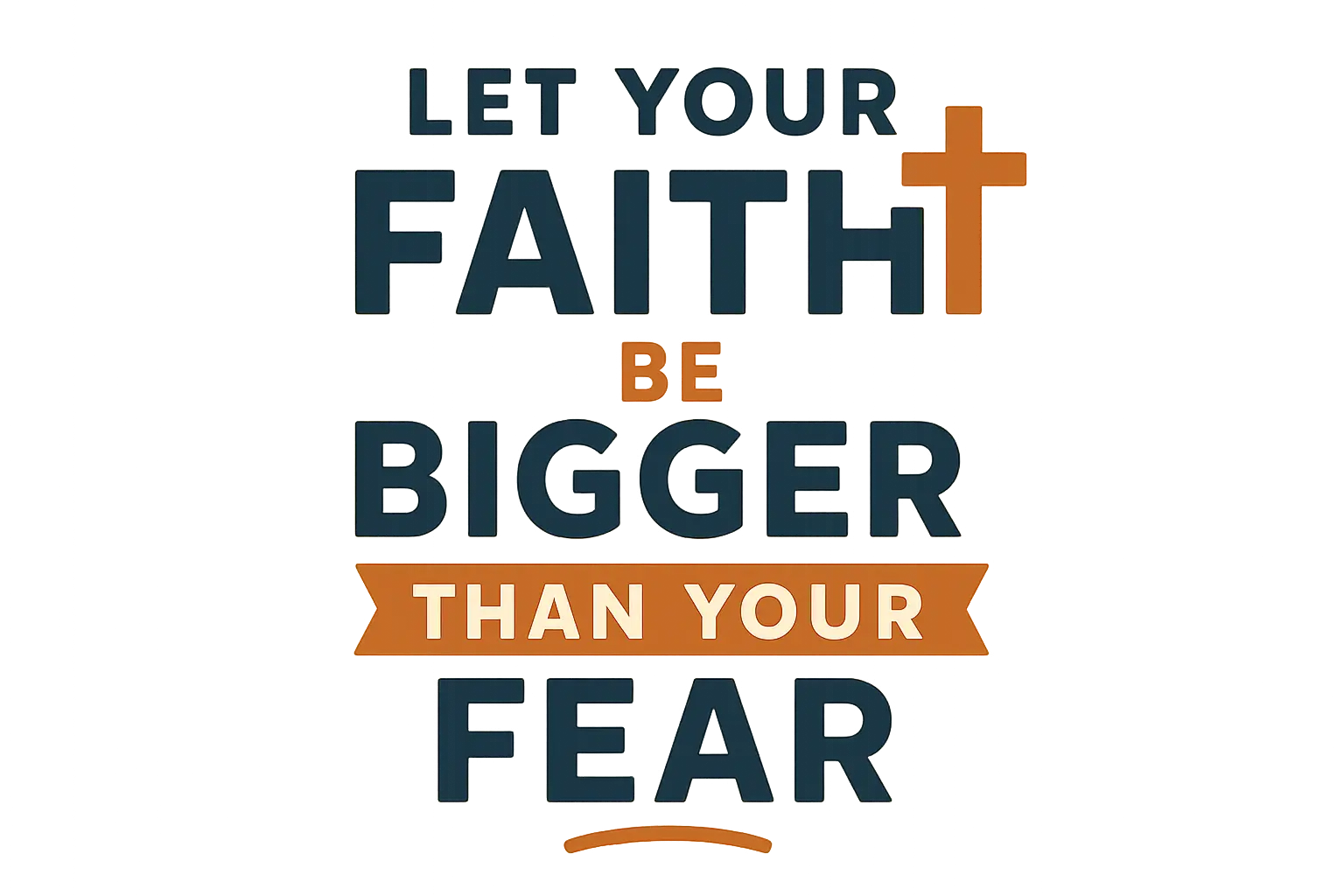 Faith over fear typography wallpaper