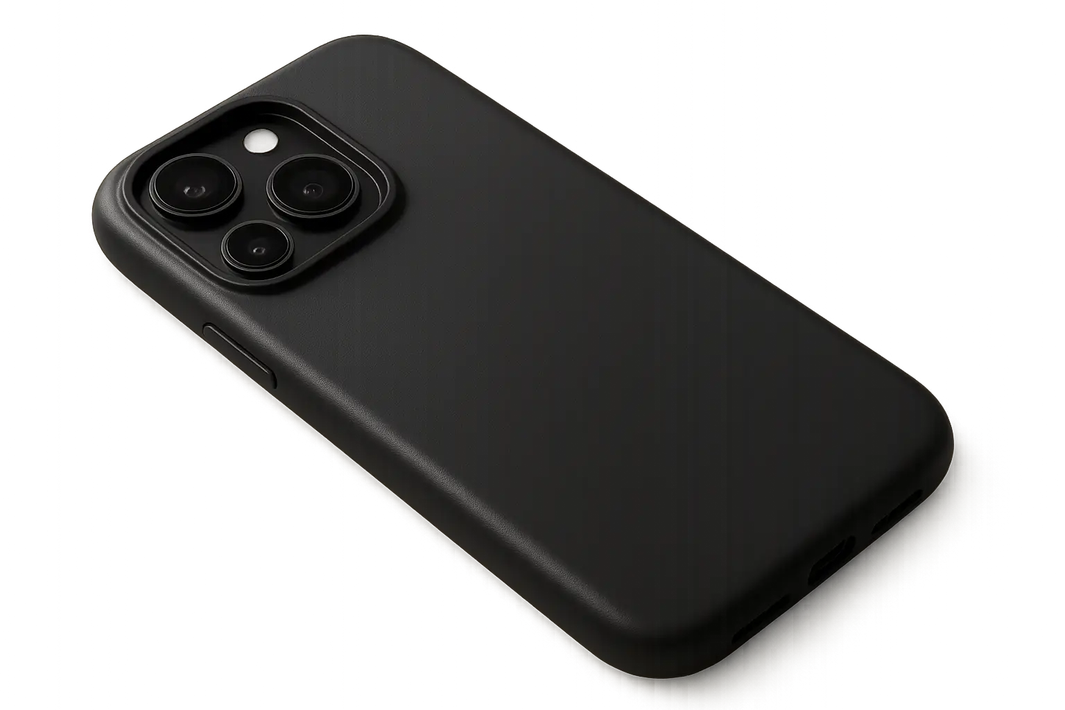 Phone case with raised camera bump protection