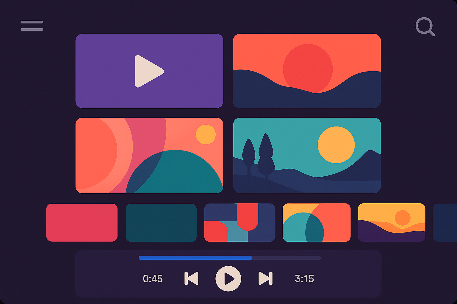 Entertainment app streaming interface