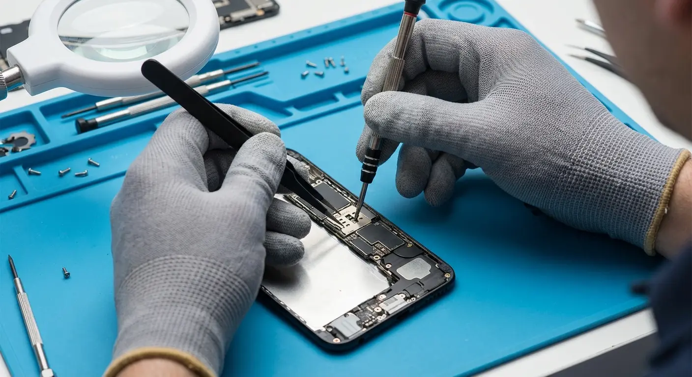 Phone battery installation process