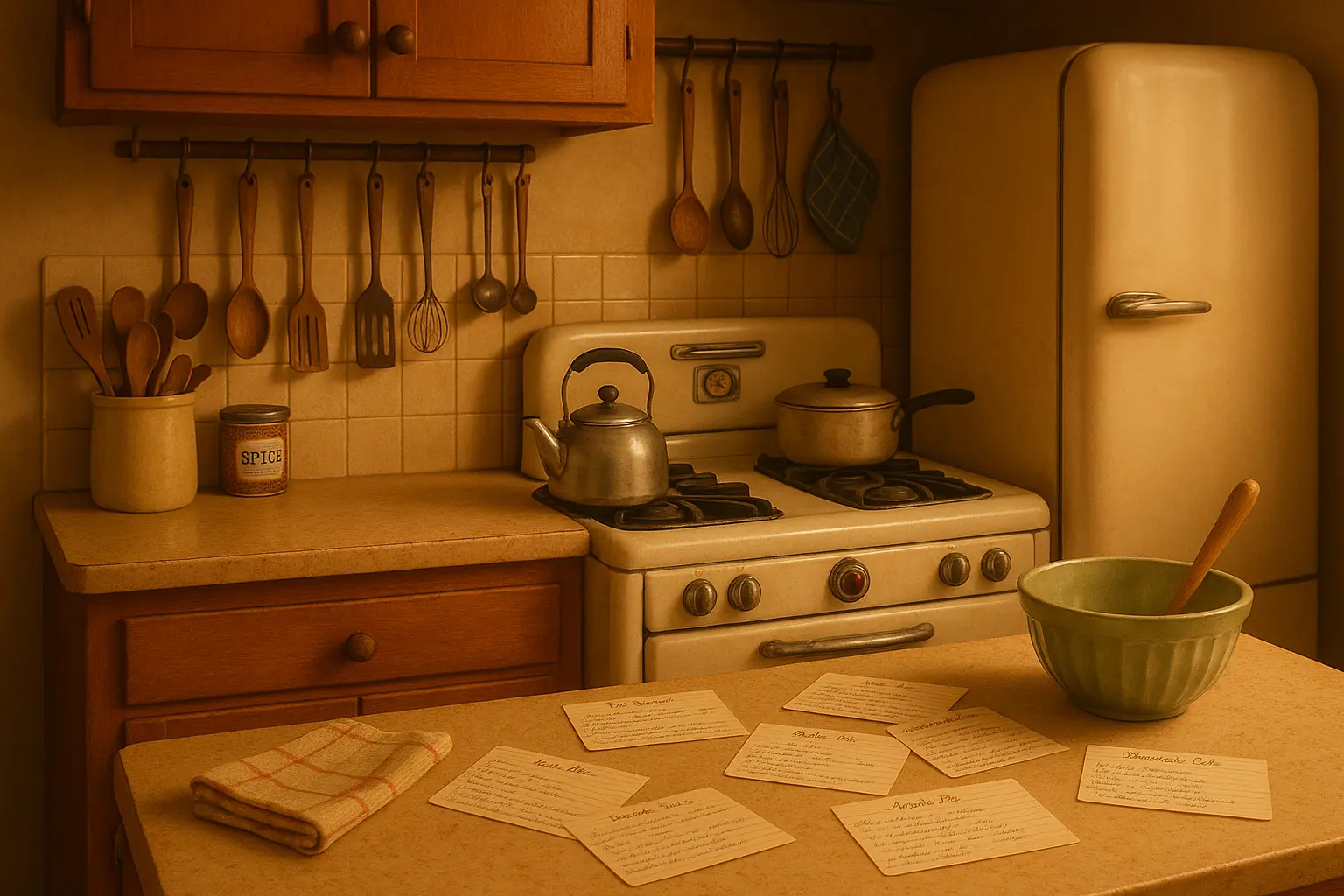 Family photos and memories scattered on table