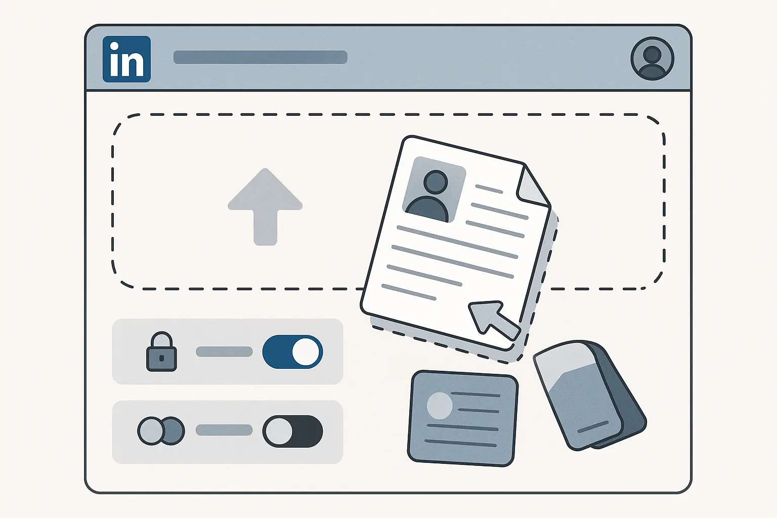 LinkedIn resume upload process