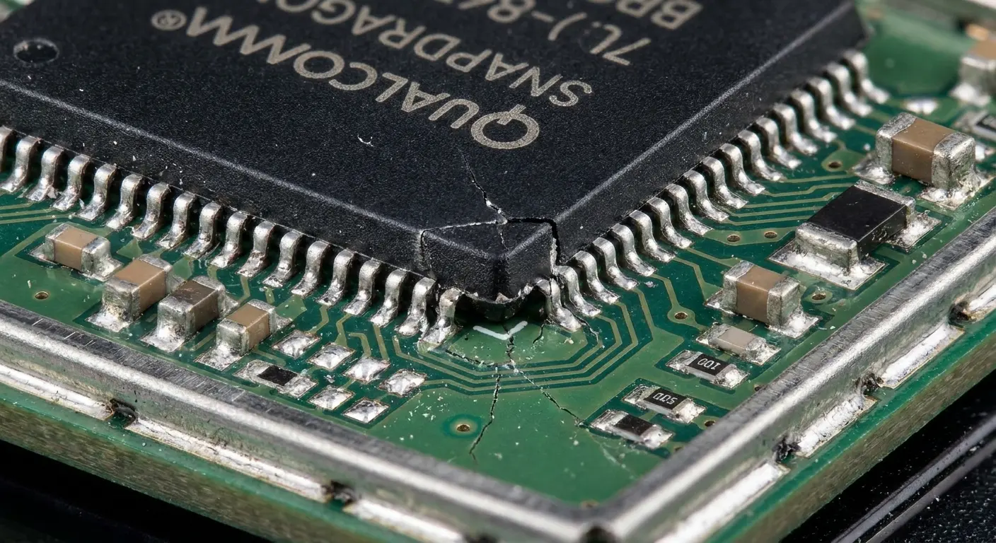 Phone experiencing thermal cycling damage