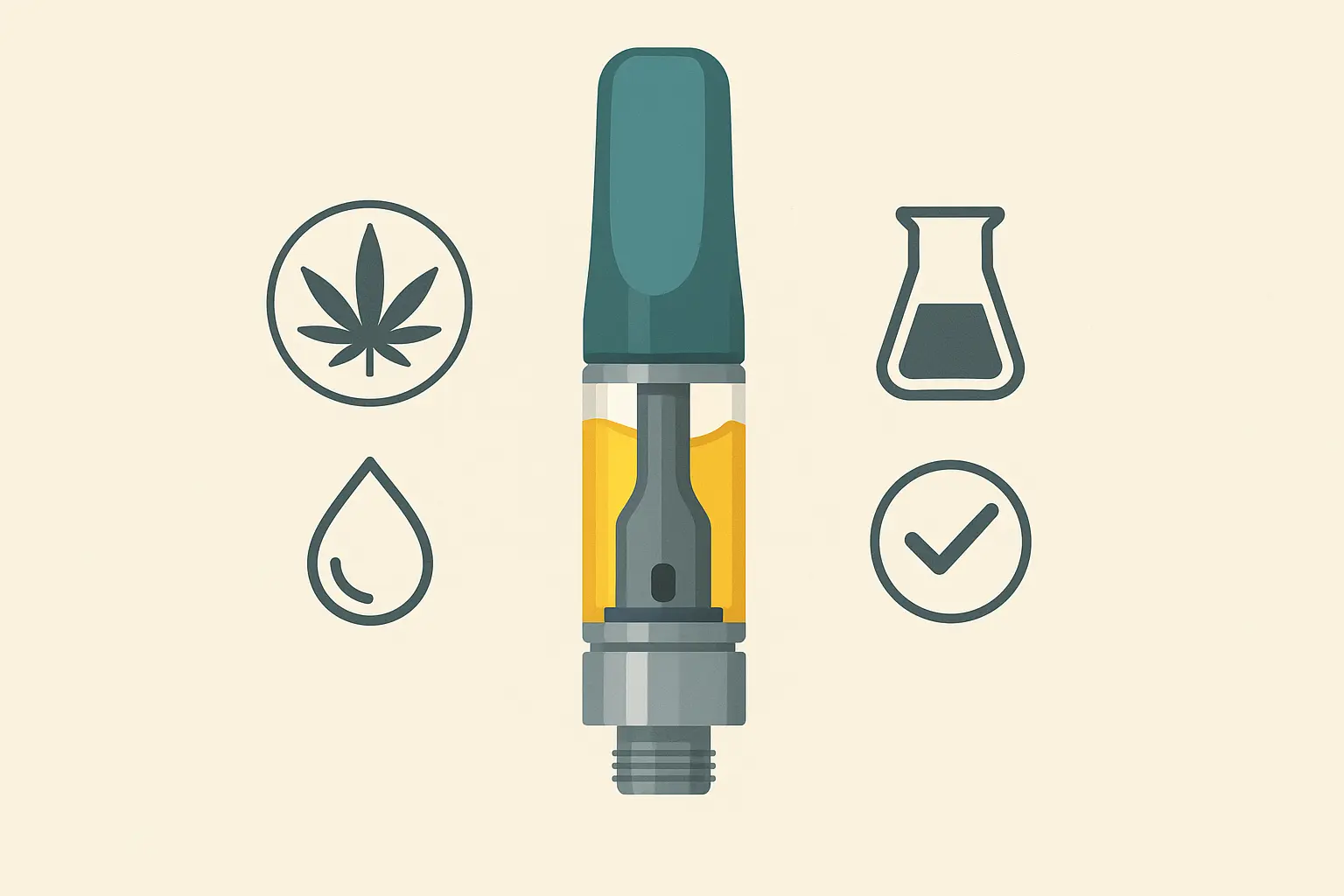 Premium cannabis vape cartridges display