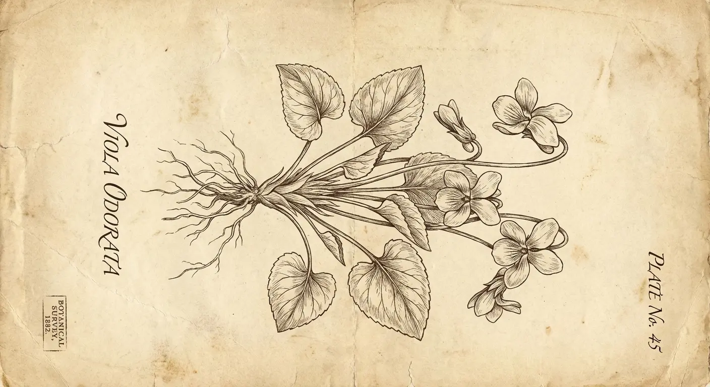 Aged Paper Field Guide vintage botanical wallpaper