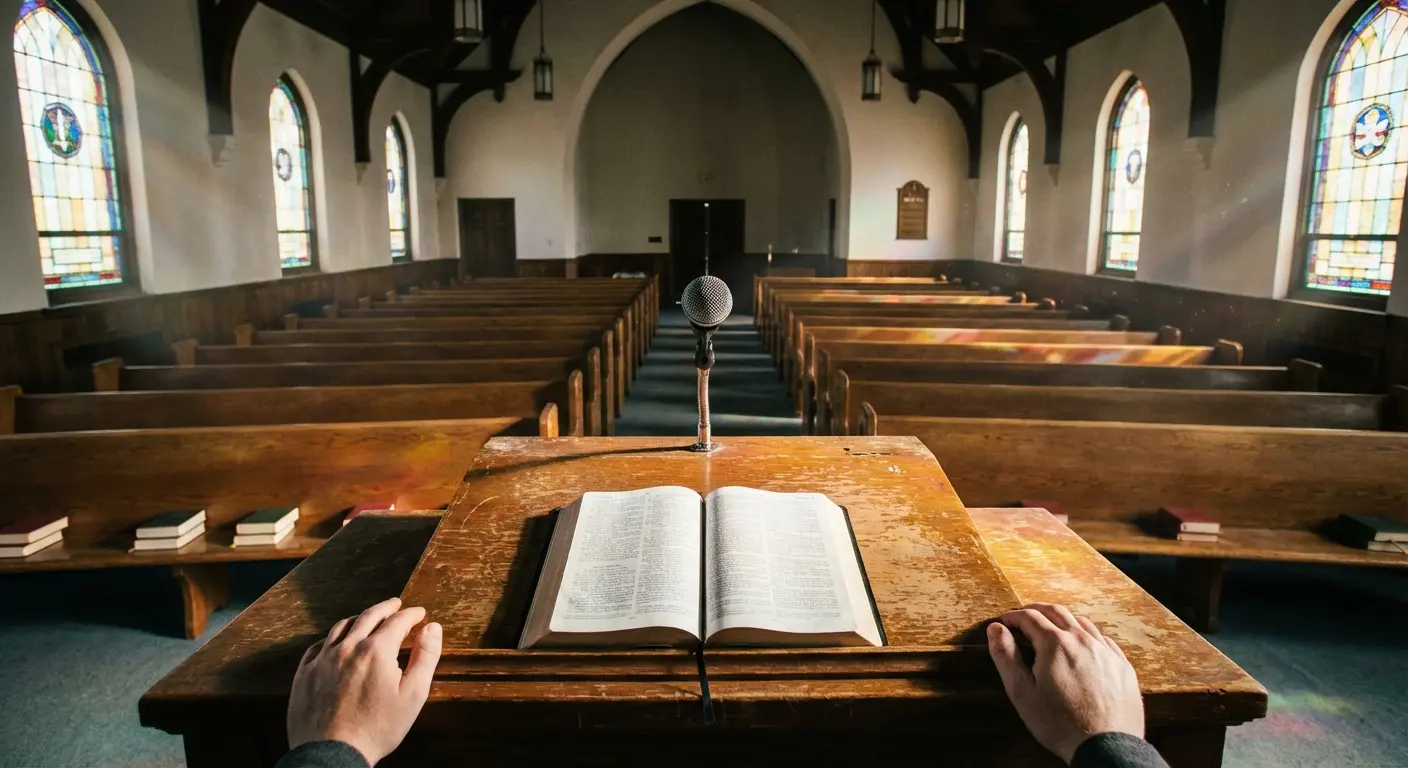 Delivering a funeral speech with composure