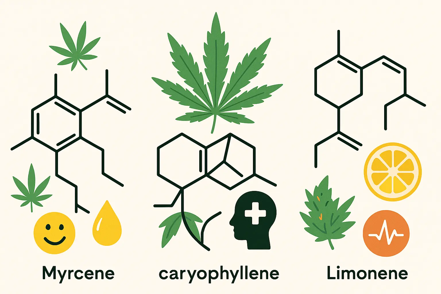 Terpene profile chart for Slurricane strain