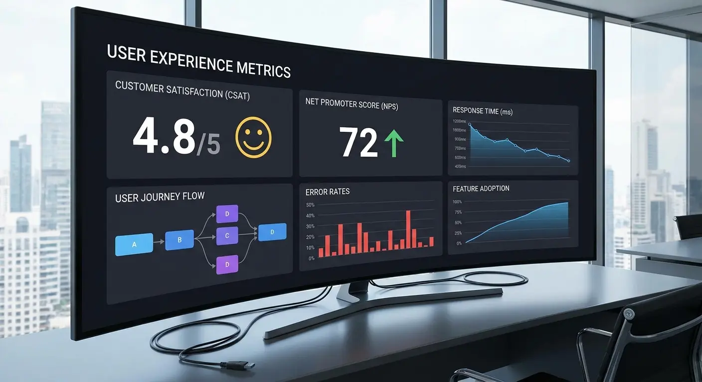 User experience SLA metrics dashboard
