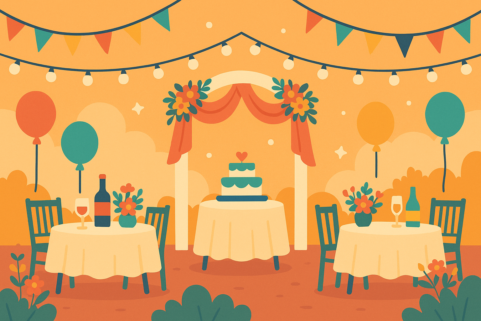 Groom making humorous speech with guests laughing