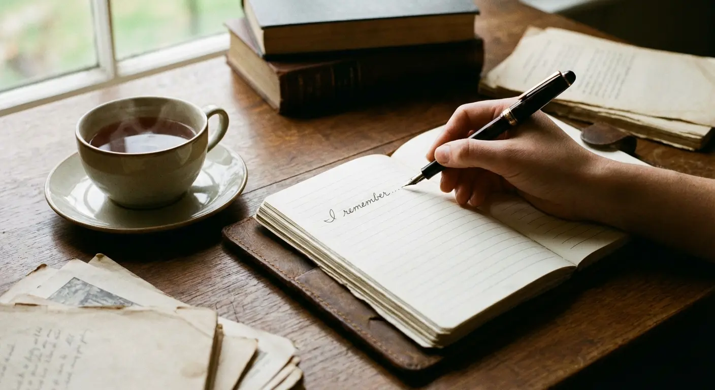 Handwriting an original poem for a loved one