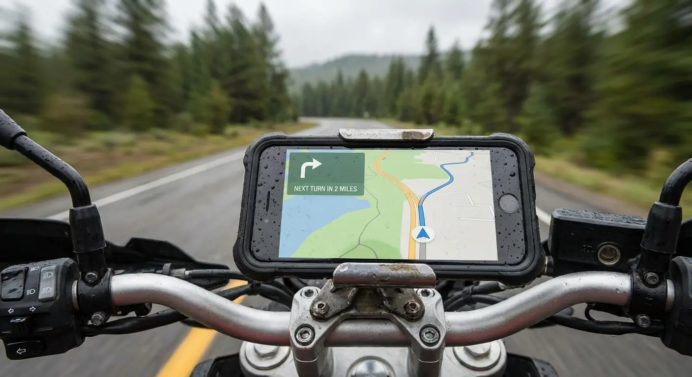 Rokform car mount holding a phone with navigation app open