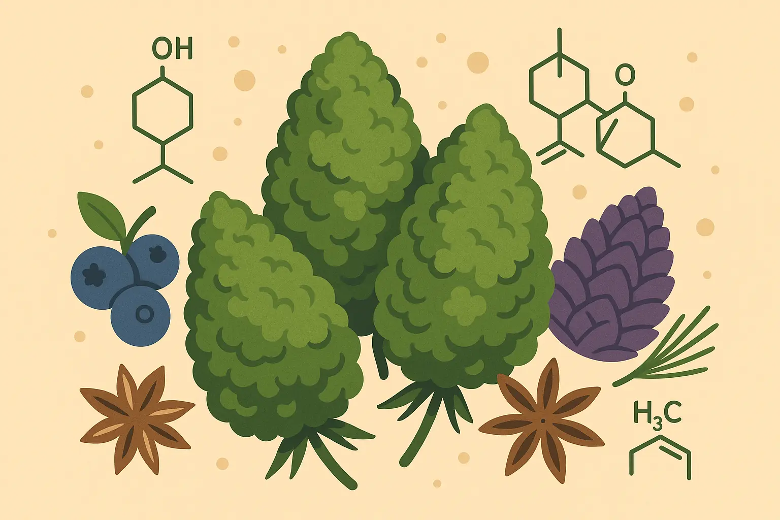 Blue Dream terpene profile visualization