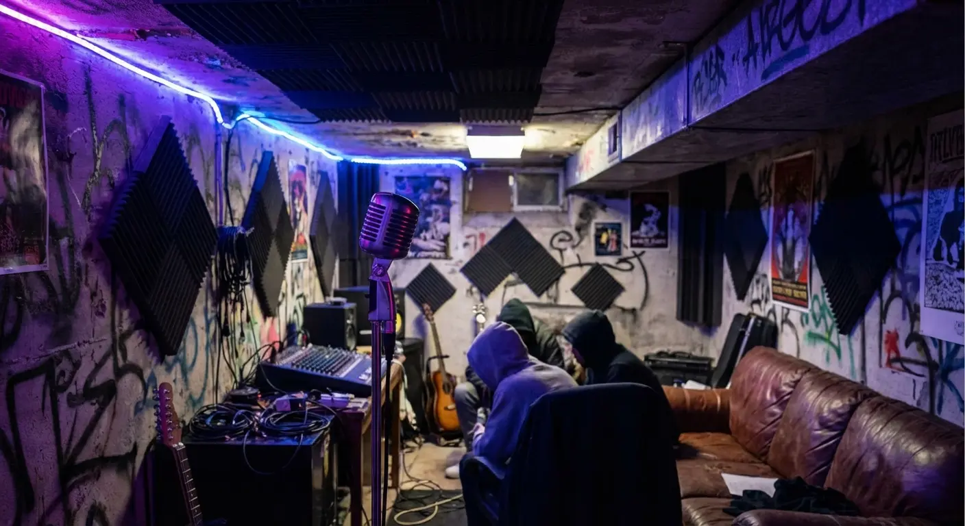 Mixtape and hip-hop music apps interface