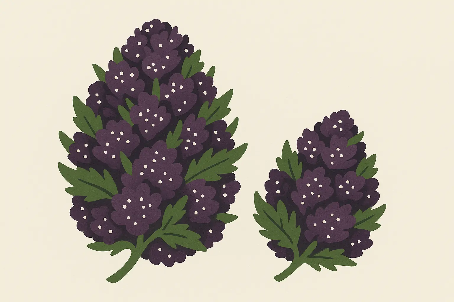 Close-up view of Purple Haze cannabis buds with trichome coverage