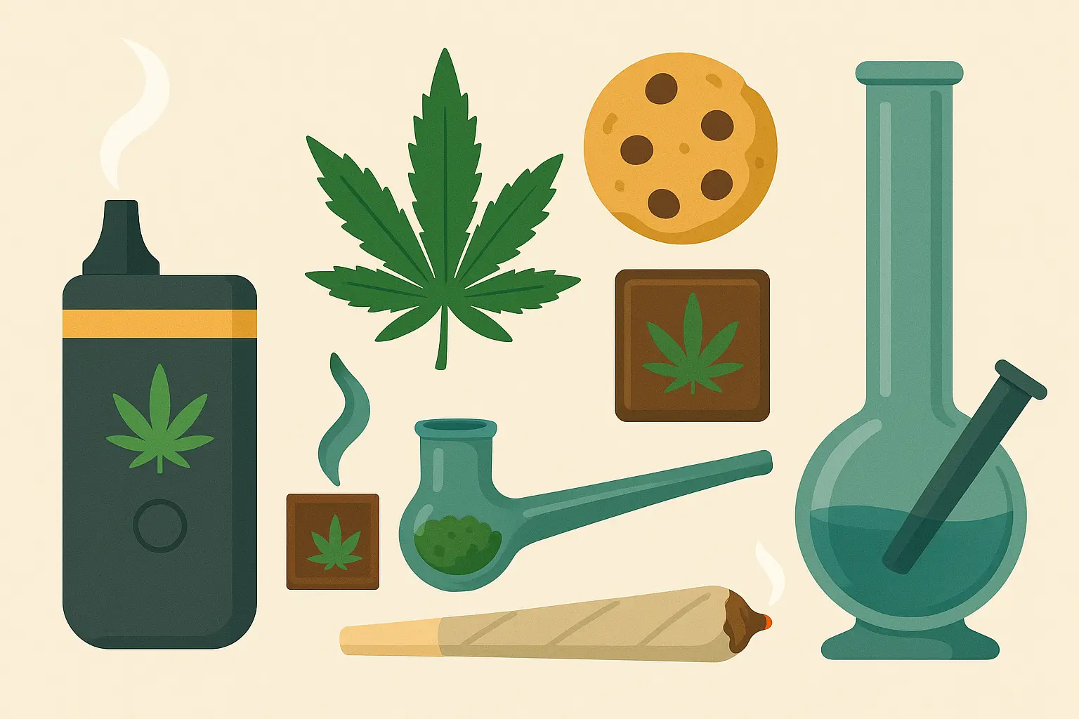 Various cannabis consumption methods and devices