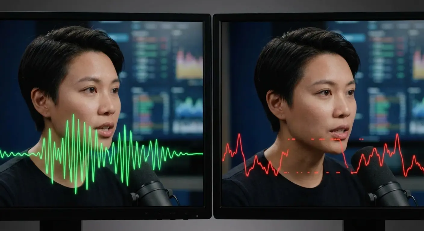 Audio latency visualization on smartphone screen