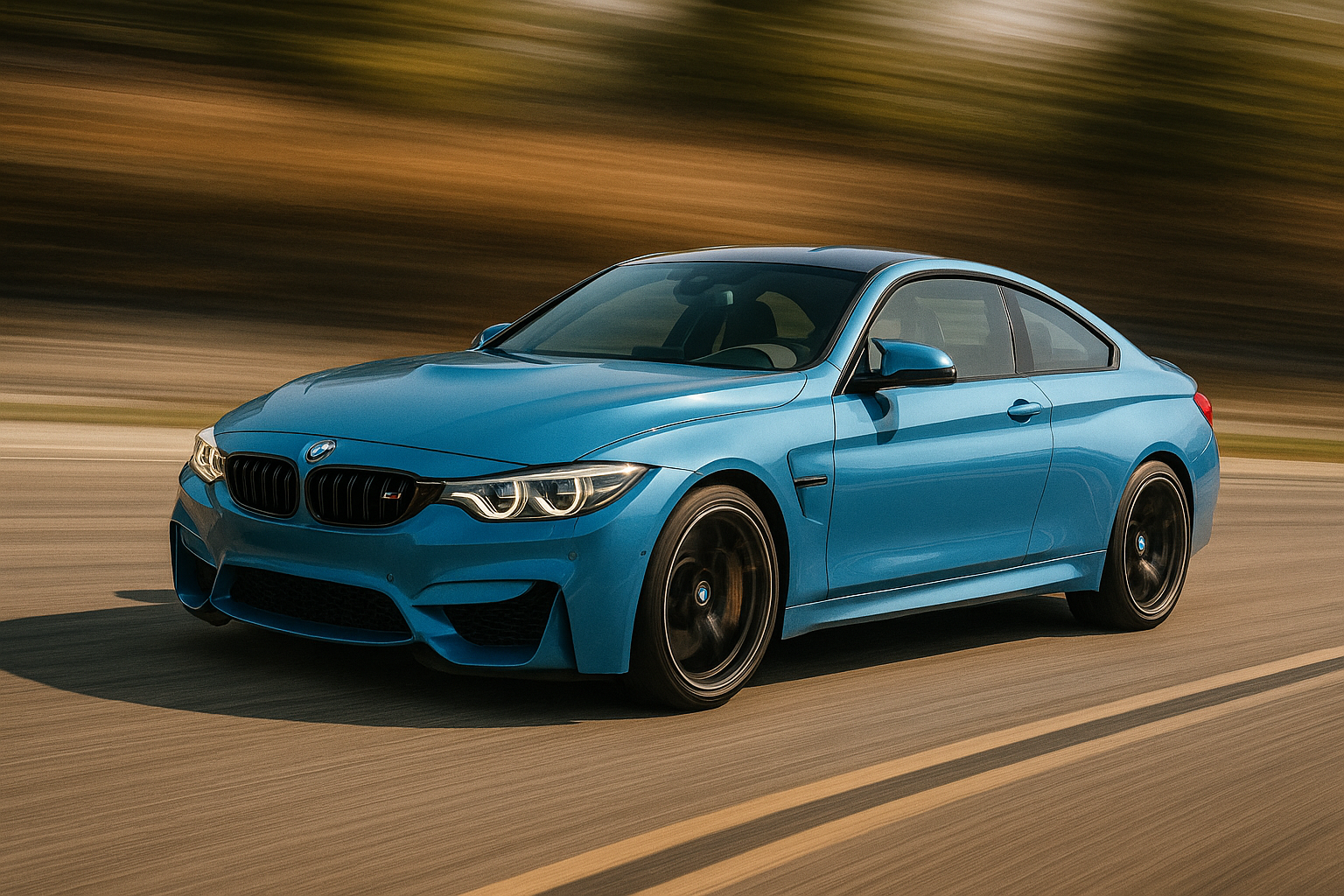 BMW M4 track day motion blur photography