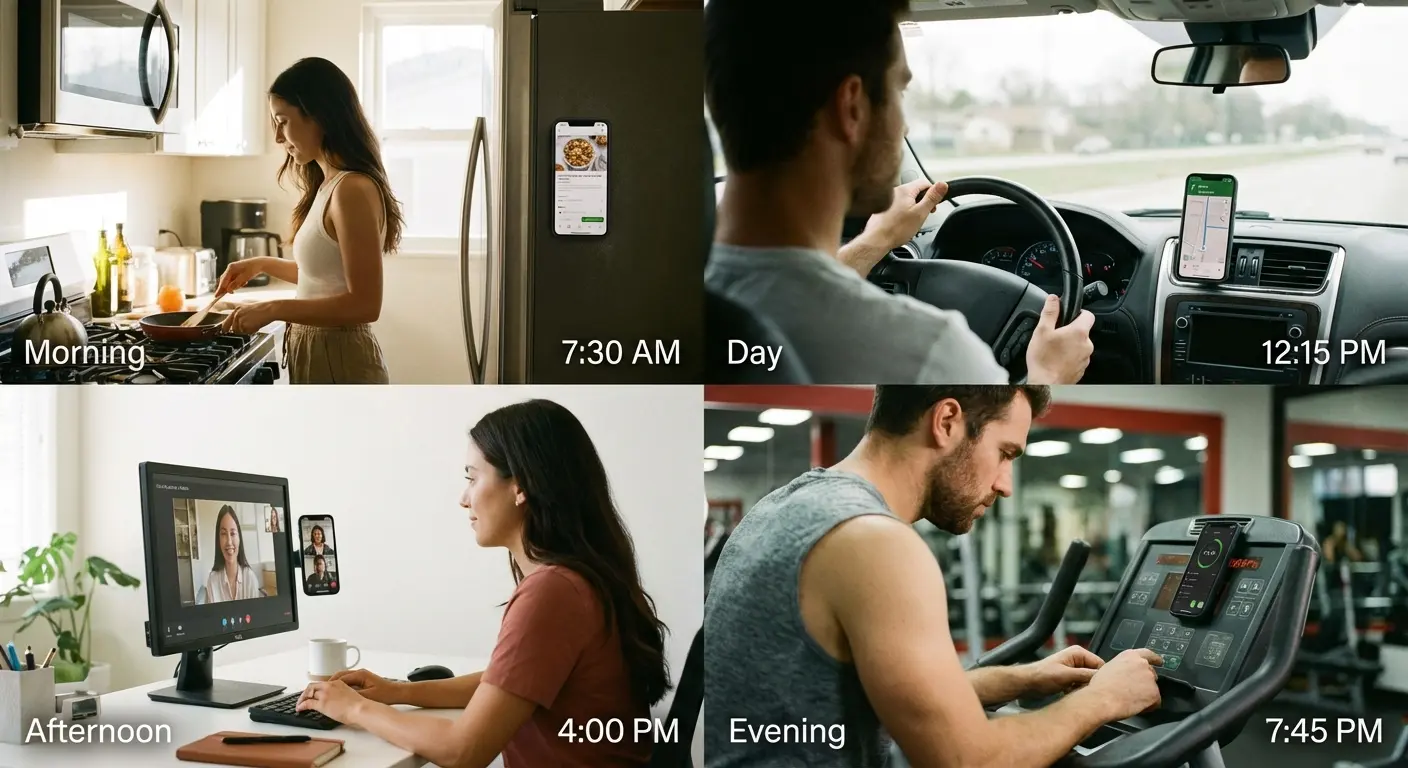 Magnetic mounting ecosystem in daily use