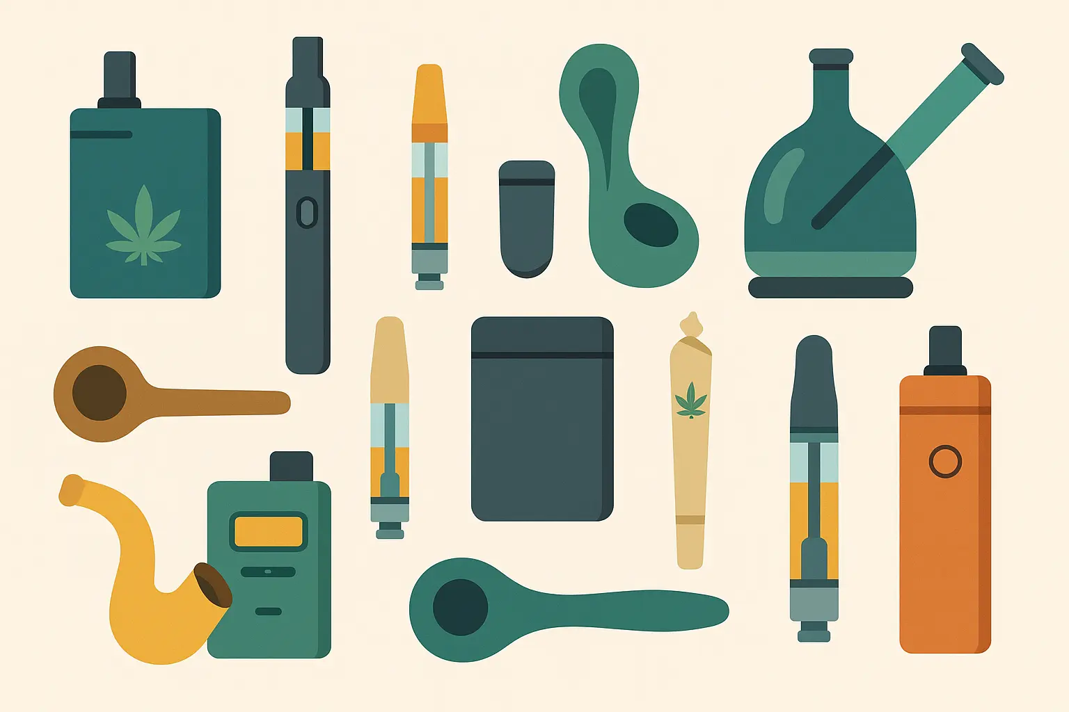 Various consumption methods for Unicorn Poop strain including vaping and cartridges