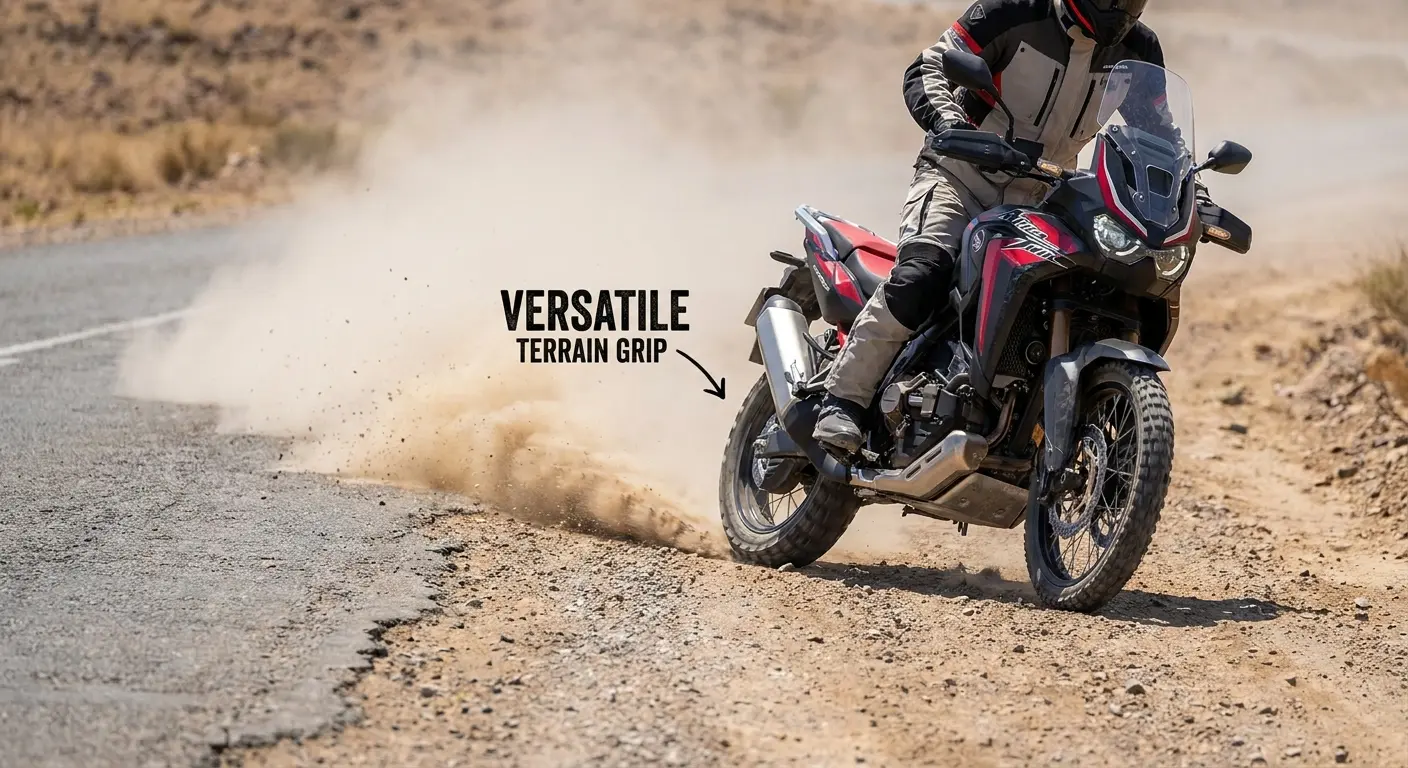 This is 'mixed terrain' in marketing speak. It's actually just a dirt road.