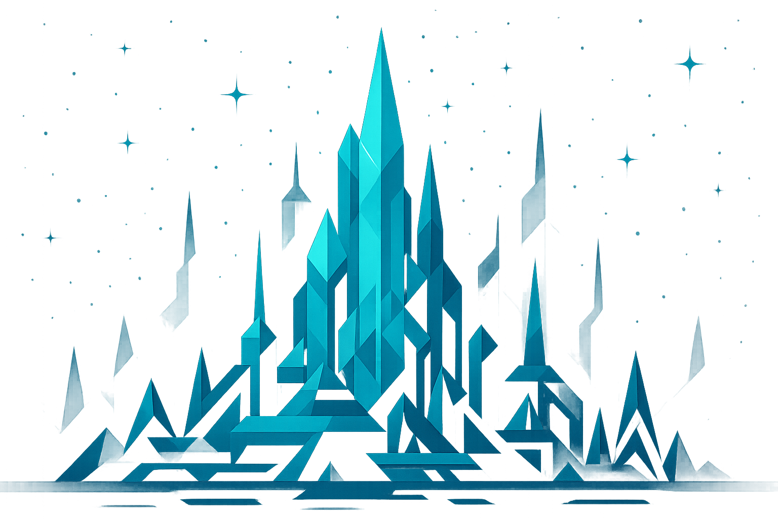 Crystalline alien city wallpaper