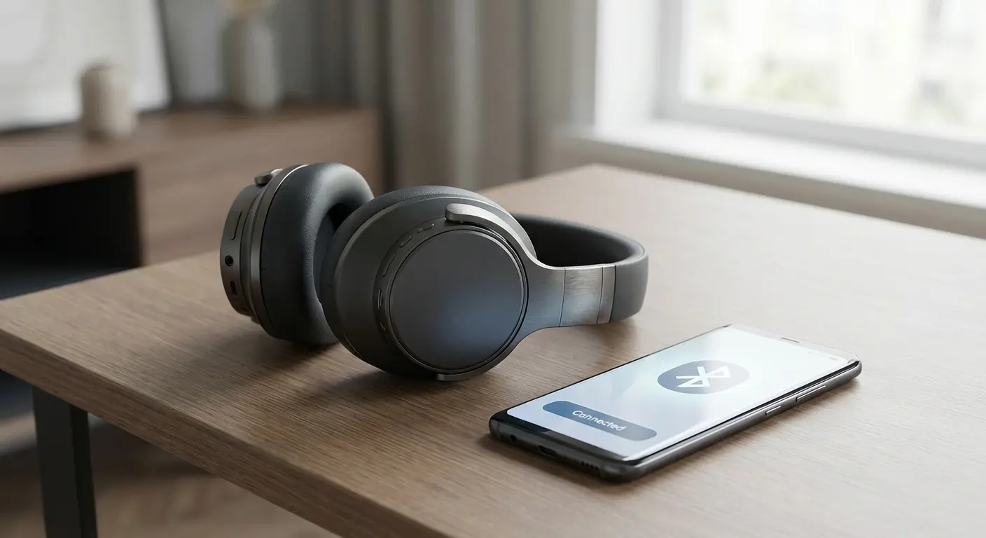 Premium wireless headphones volume control