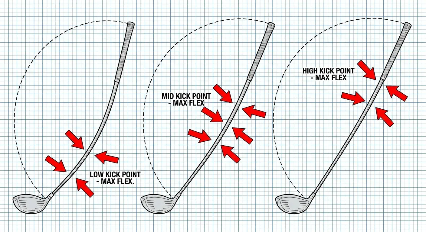 Low kick point shaft demonstration