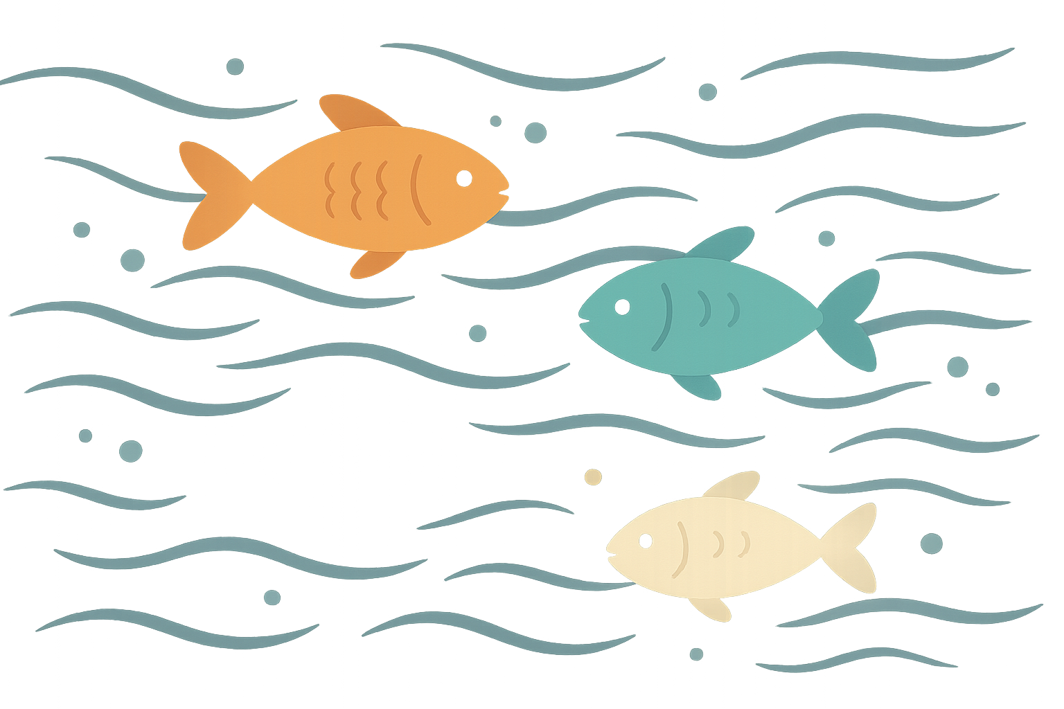 Simple fish animation wallpaper showing natural swimming patterns across phone screen