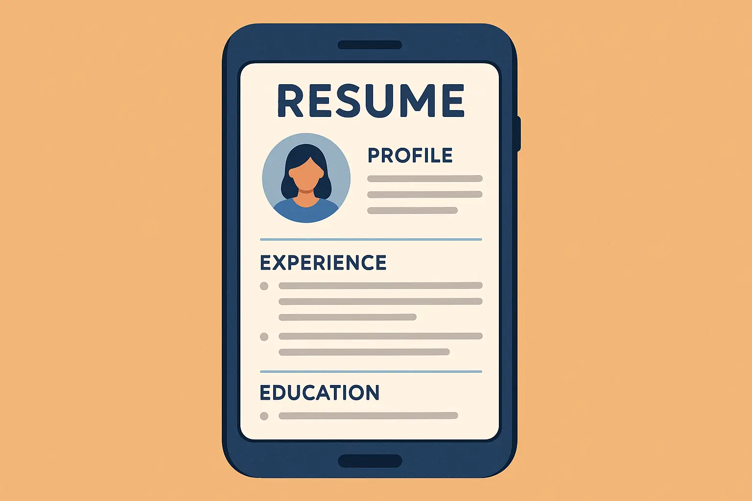 Mobile-optimized resume template